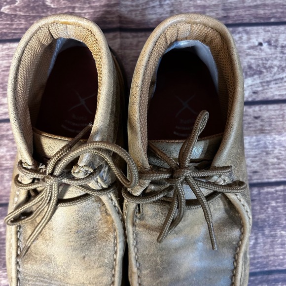 Twisted X Mens Driving Moc Chukka Boots Distressed Brown Leather WDM0001 8.5M
